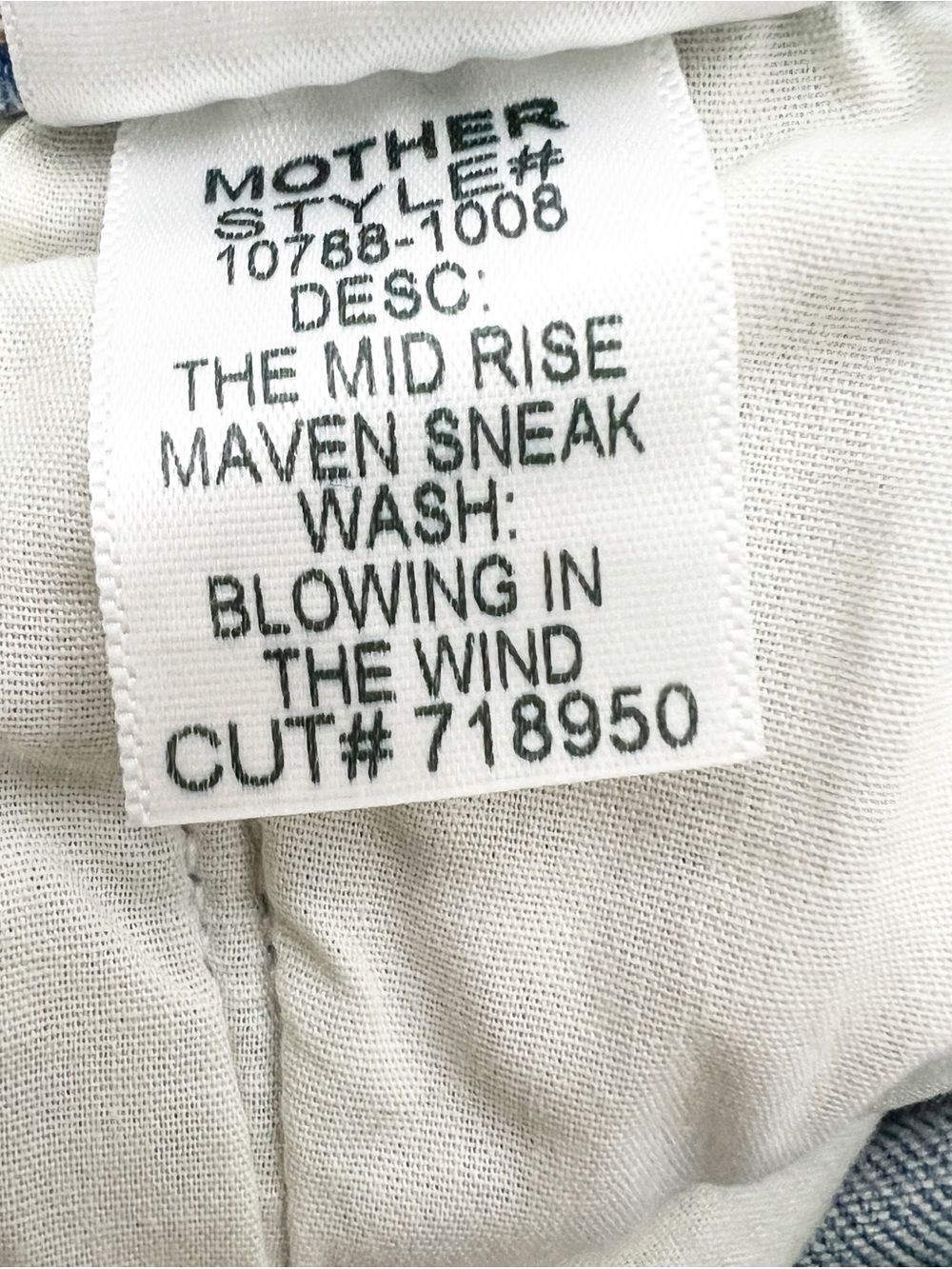 NWT MOTHER Mid Rise Maven Sneak in Blowing in the Wind 26 - Picture 6 of 11